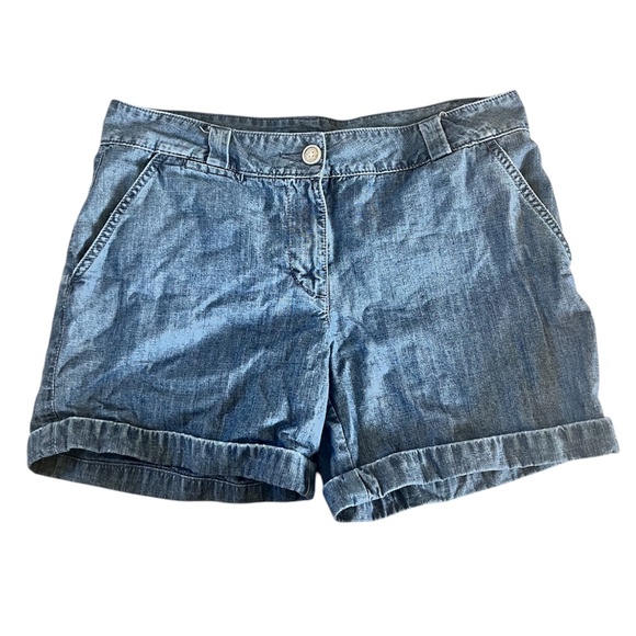 Tommy Hilfiger Blue Denim/Linen Shorts | Size 6 - Picture 3 of 7